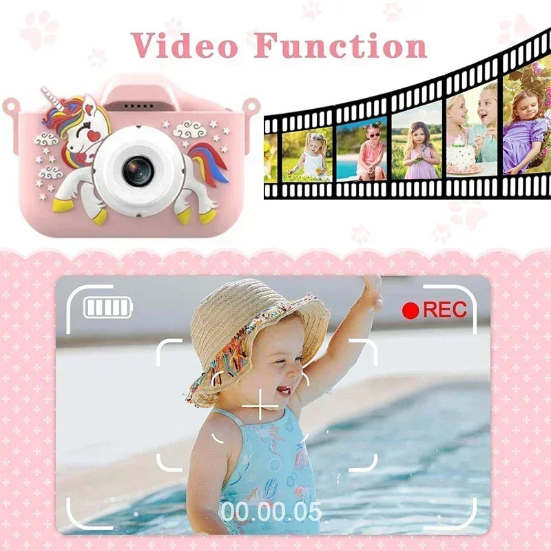 Children Camera 1080P HD Toddler Digital Video Camera 2.0-inch Kids Camera with Silicone Cases Toys for Christmas Birthday Gifts