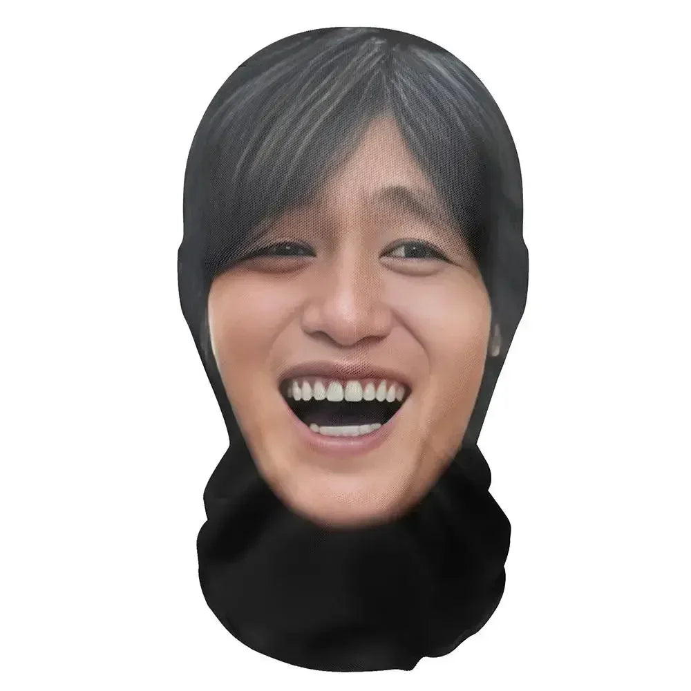 Creative 3d Printed Full Face Mask Head Fit Elastic See-through Mask For Men Women Idea For Anti-facial Cosplay Headdress