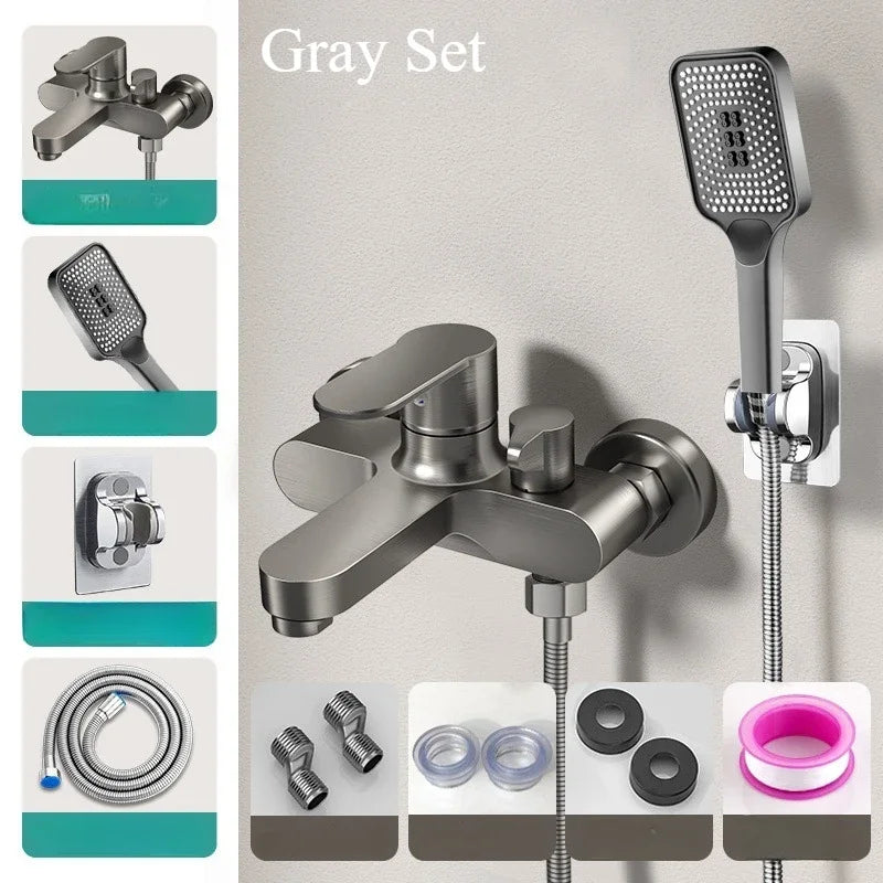 Bathroom Shower Faucet Mixing Valve Shower Shower Set Bathtub Mixing Switch Triple Hot and Cold Faucet Shower Faucet