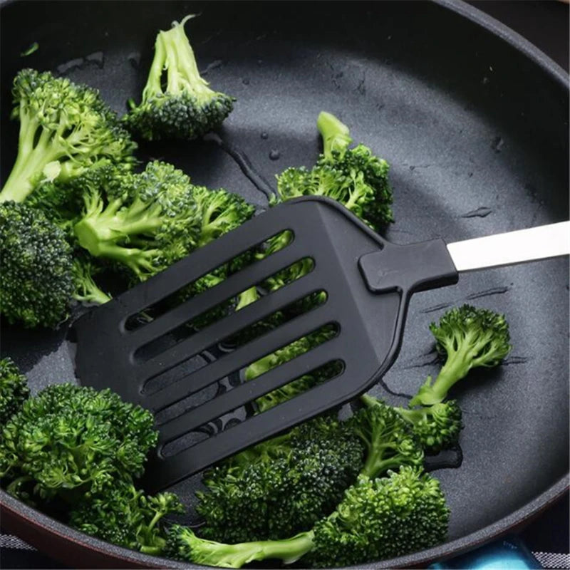 Stainless Steel Spatula Kitchen Tools Nylon Handle Spatula Fried Shovel Egg Fish Frying Pan Scoop Spatula Cooking Utensils