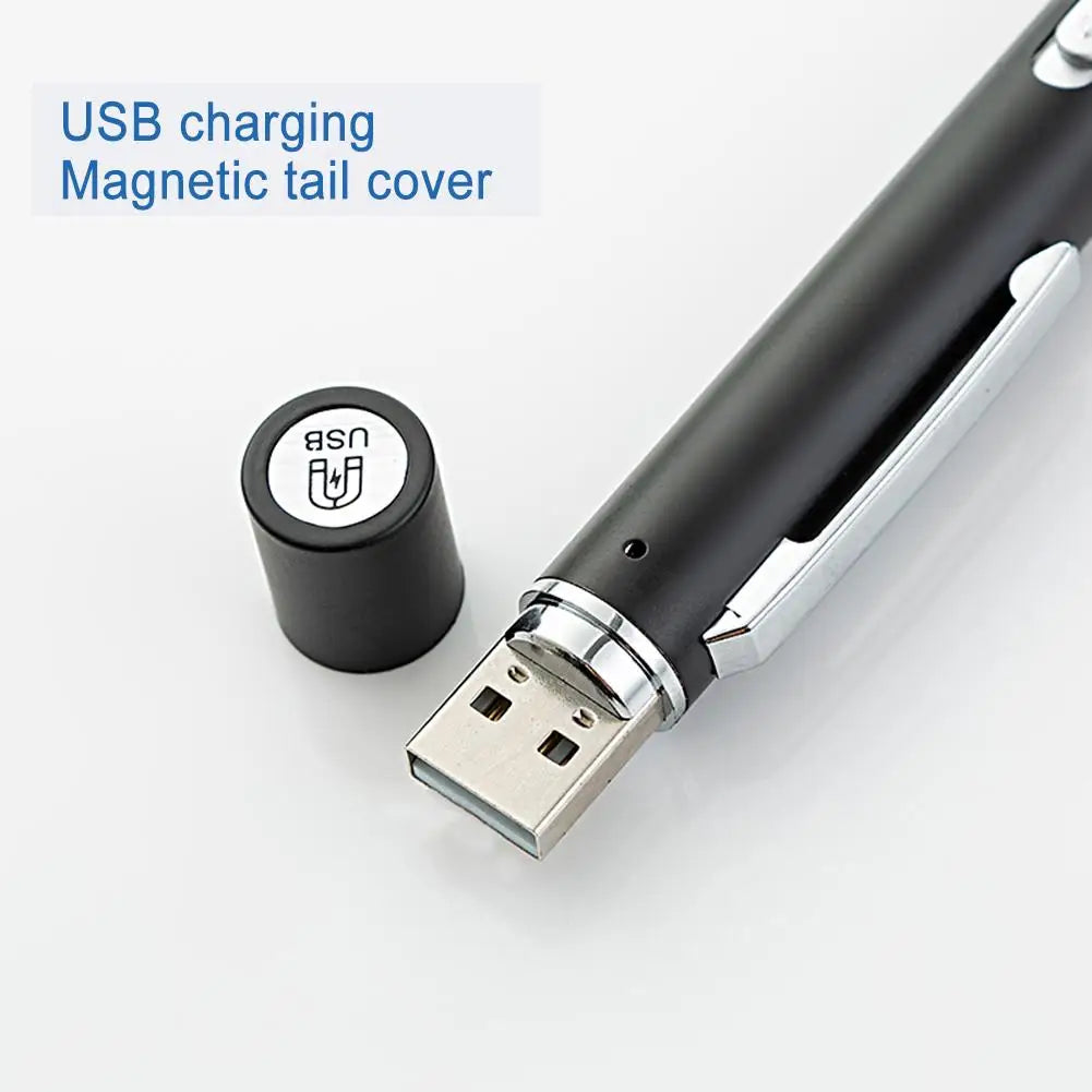 Portable Medical First Aid Pen Light LED Flashlight Work Light  With Pupil Gauge Measurement Doctor Nurse Diagnosis White+Yellow