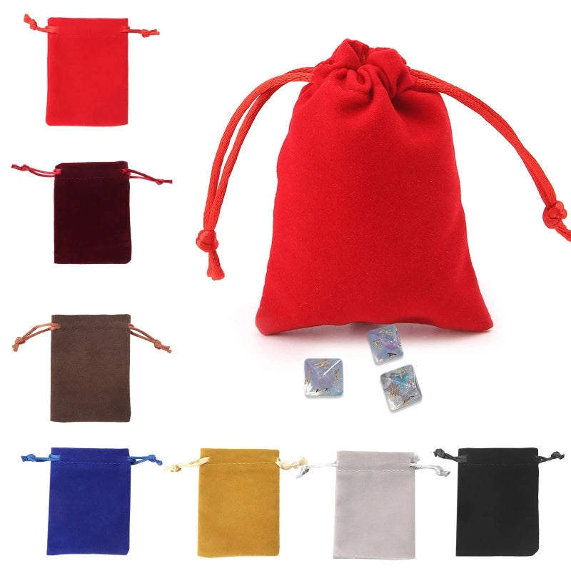 Velvet Dice Bag Tarots Drawstring Bags Jewelry Bag High Quality Flannel Gift Bag 13x18cm/5.12x7.08in H8WC
