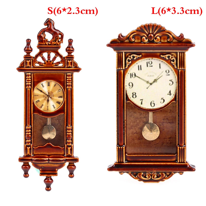 1:12 Dollhouse Miniature Wall Clock Miniaturas Home Decor Accessories Toy