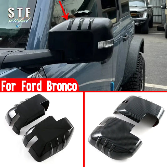 For Ford Bronco 2024 2025 Car Accessories Rearview Mirror Cover Trim Molding Decoration Stickers