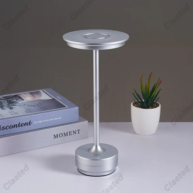 Rechargeable Table Lamp LED Touch Sensor Desktop Night Light Wireless Reading Lamp for Restaurant Hotel Bar Bedroom Decor Light