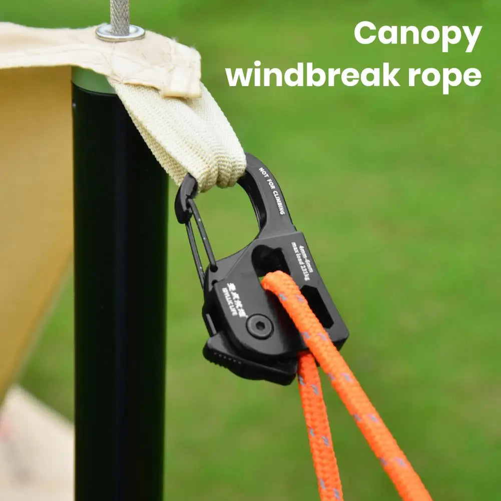 Aluminum Alloy Tent Rope Tensioner Rustproof Strong Load-bearing Lightweight Tent Cord Adjuster Camping Accessories