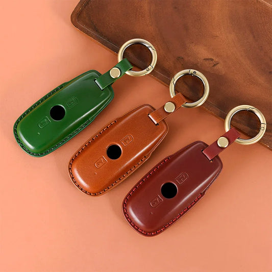 Leather Motorcycle Key Case For Honda GL1800 Gold Wing GoldWing CNC Key Cover Protection 2018 2019 2020