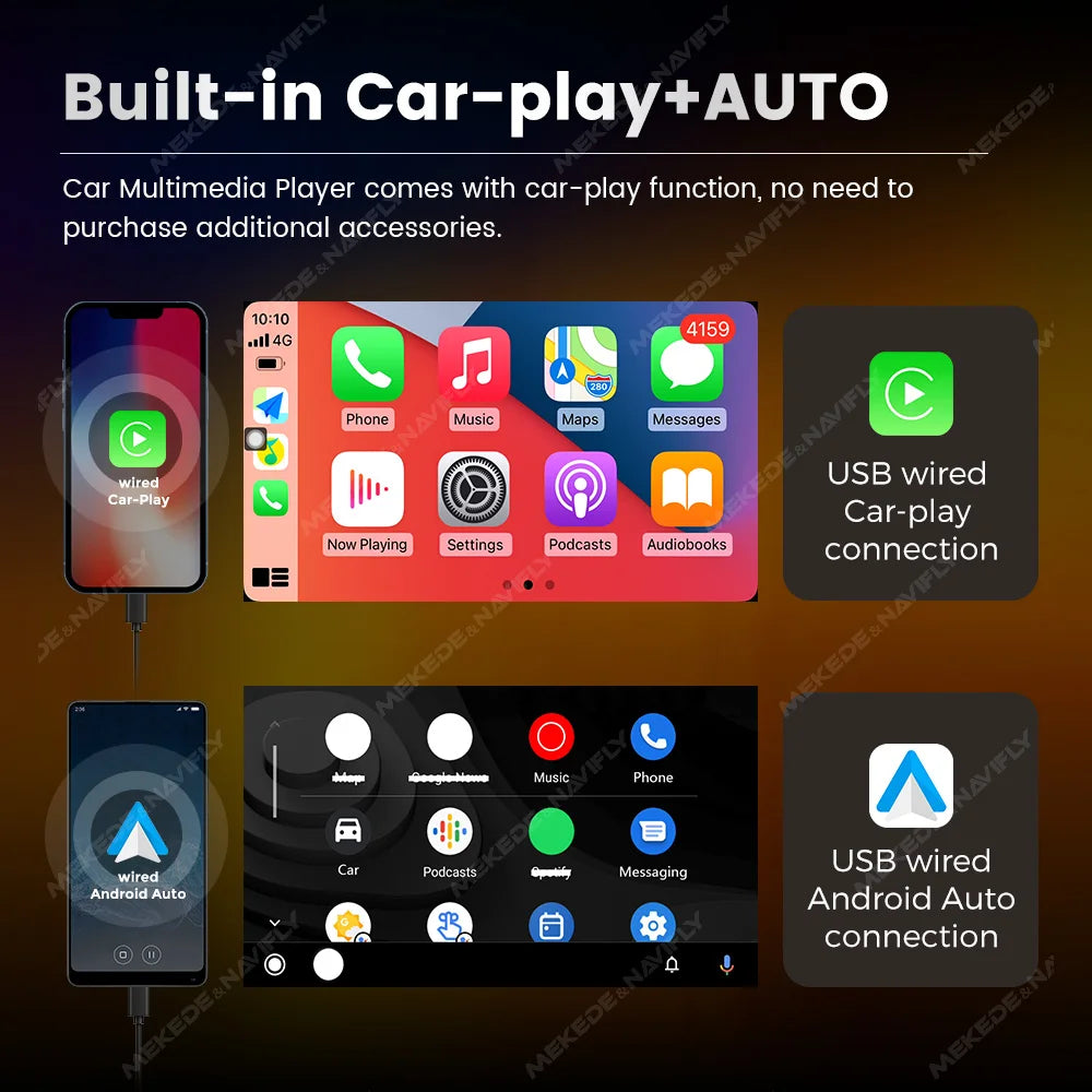 7 Inch HD Touch Screen Intelligent System Car Multimedia MP5 Player For Universal Support Carplay Android Auto SWC Mirror Link
