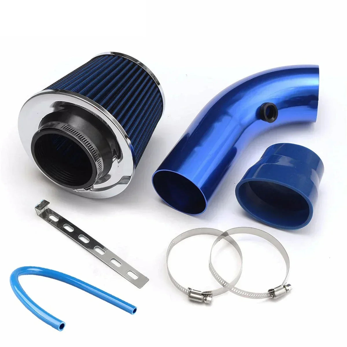 Universal 76mm 3'' High Flow Air Filter Intake Pipe Filter Car Modification Mushroom Head High Cold Air-Filter Aluminum Pipe Kit