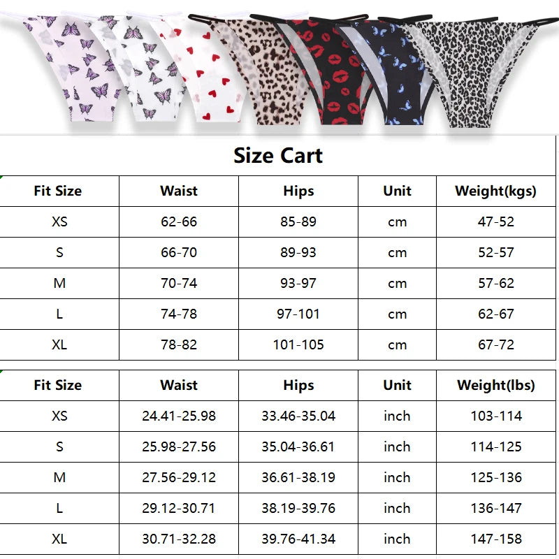 3PCS/Set Seamless Women Panties Sexy Low Rise Butterflies Leopard Bikini Briefs Female Ice Silk No Trace Underwear Soft Lingerie