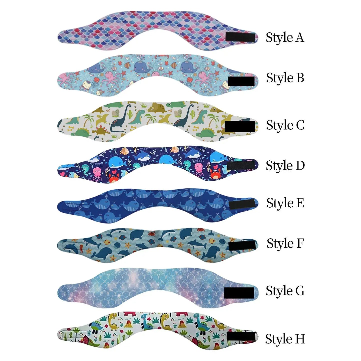 Children Swimmers Headband Ear Bands Hair Guard Cute Sturdy Elastic Neoprene