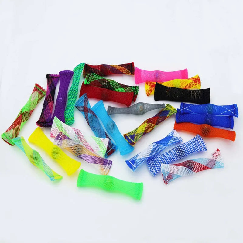 Sensory Toys Marbles Ball Autism ADHD Anxiety Therapy Toys EDC Stress Relief Hand Fidget Toys Braided Mesh Easy Bend With Marble