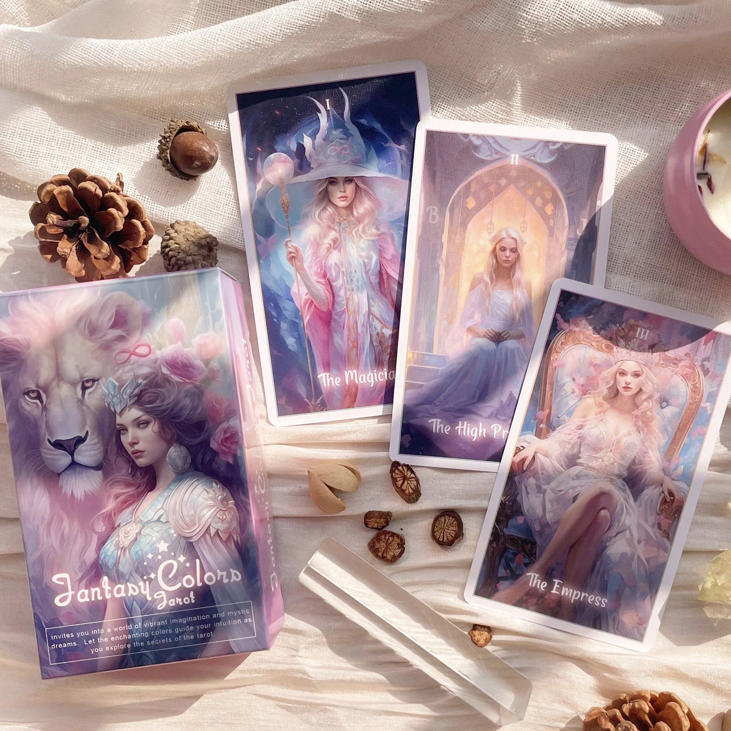 New Beginner 12x7cm Tarot Rider Waite 78 Genuine Professional Forest Spirit Tarot Cards deck with guidebook Spanish Russian PDF