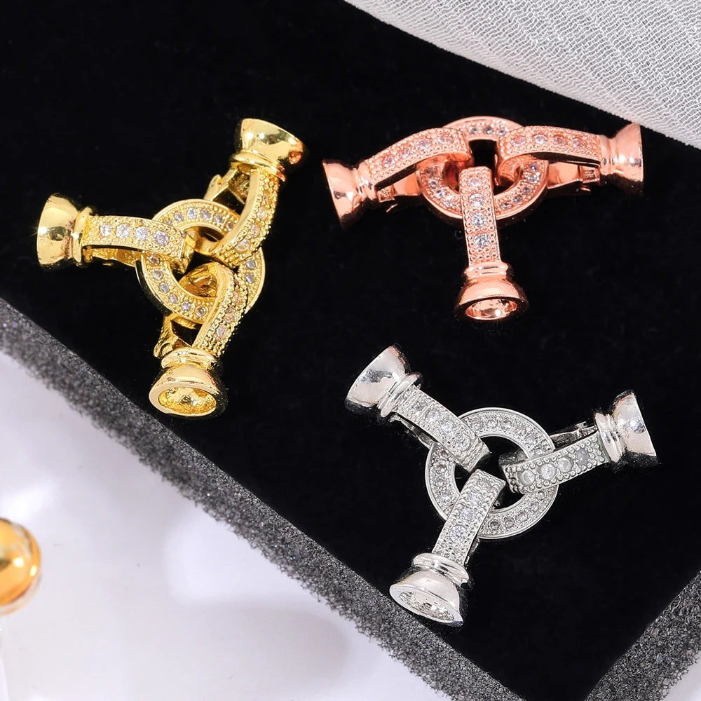 Juya Handmade Baroque Jewelry Material Silver Color Fastener Hook Clasp Accessories For Women Beadwork Pearl Bead Jewelry Making