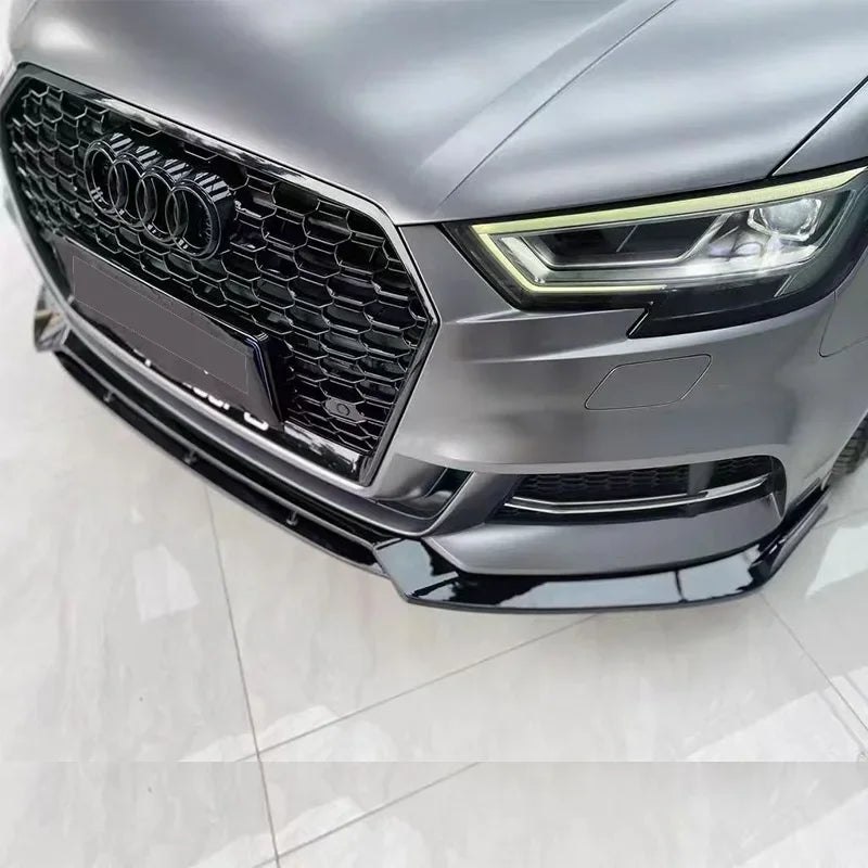 Car Front Bumper Lip for Audi A3 8V S3 S-Line 2017 2018 2019 2020 Front Bumper Lip Chin Spoiler Splitter Deflector Cover Guard