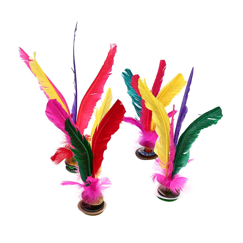 1pc China Jianzi Footbal Foot Kick Handwheel Fancy Goose Feather Shuttlecock Fitness Entertainment For Physical Exercise