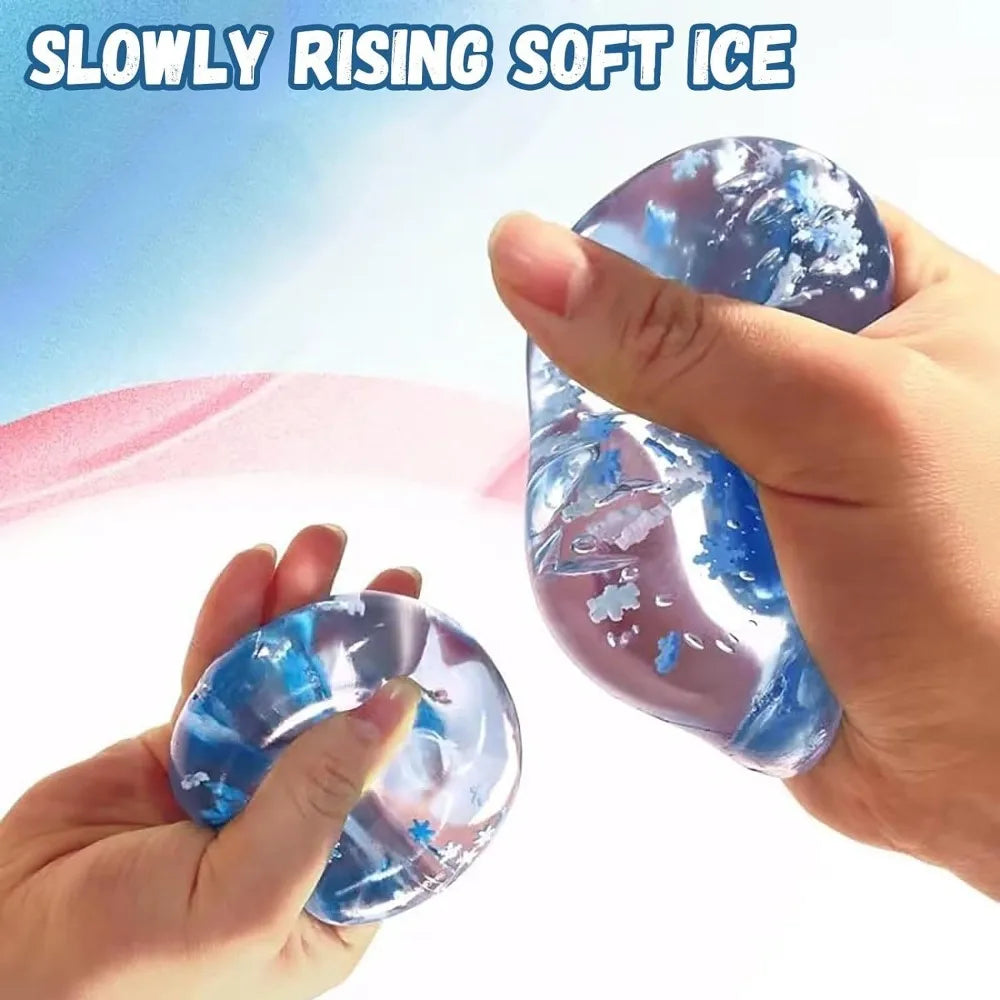 Mini 5*5cm Ice Cube Pinch Toy Stress Relief Tofu Shape Transparent Ice Block Mochi Sensory Toy Children