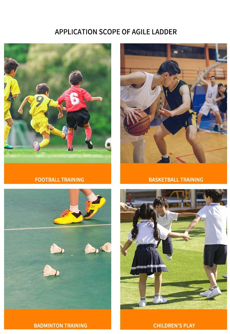 Sports Agility Ladder Football Adjustable Ladder Soccer Speed Training Ladder Jumping Fitness Body Coordination Training Tools