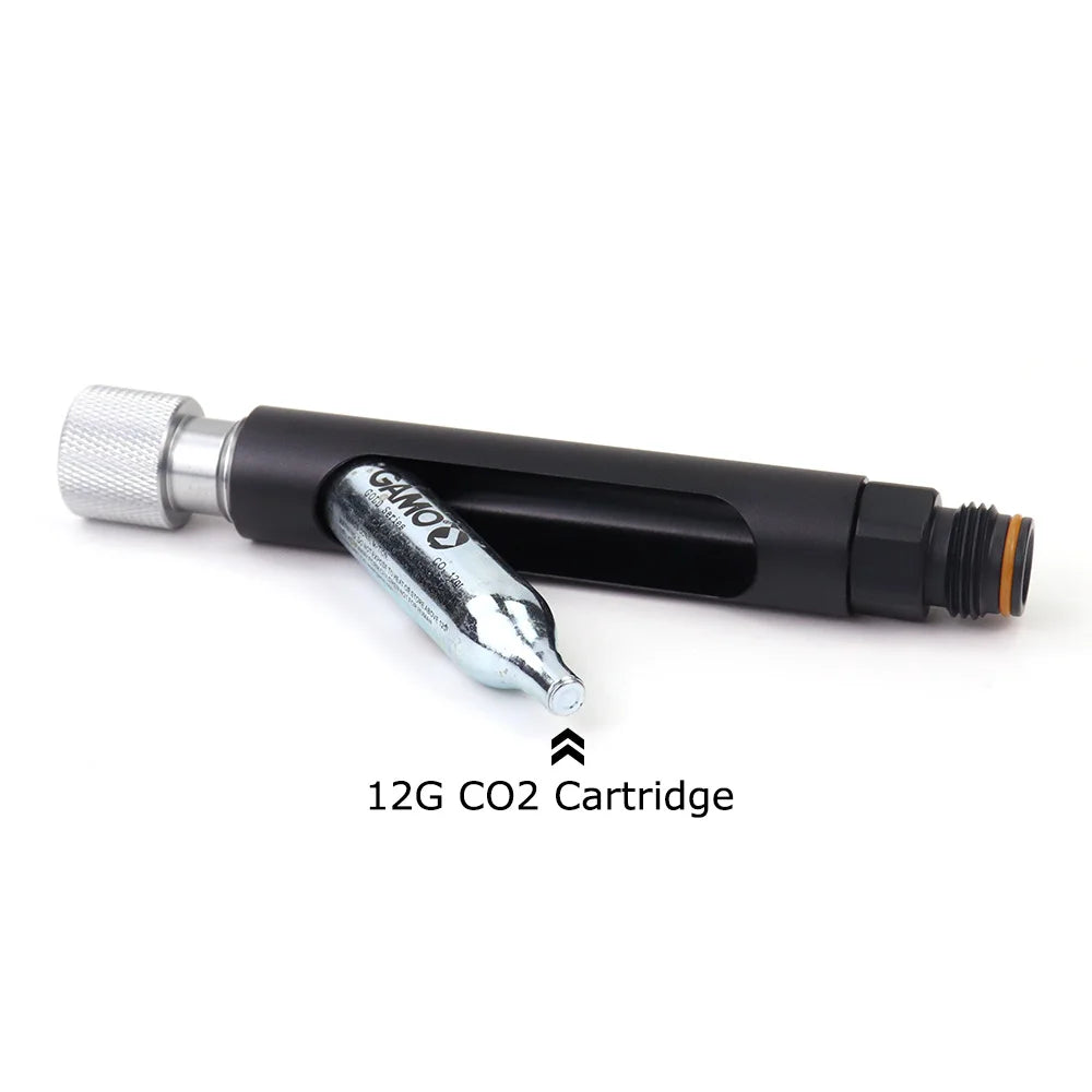 Quick Change 12g CO2 Cartridge Adapter Adaptor With Standard CO2 Tank Thread (G1/2-14 Or 0.825"-14NGO) Convenience Style