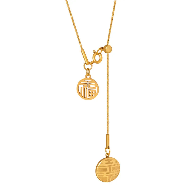 Cute Necklace For Women Stainless Steel Heart Necklace Fashion Gold Color Necklaces Simple Necklace Birthday Gift
