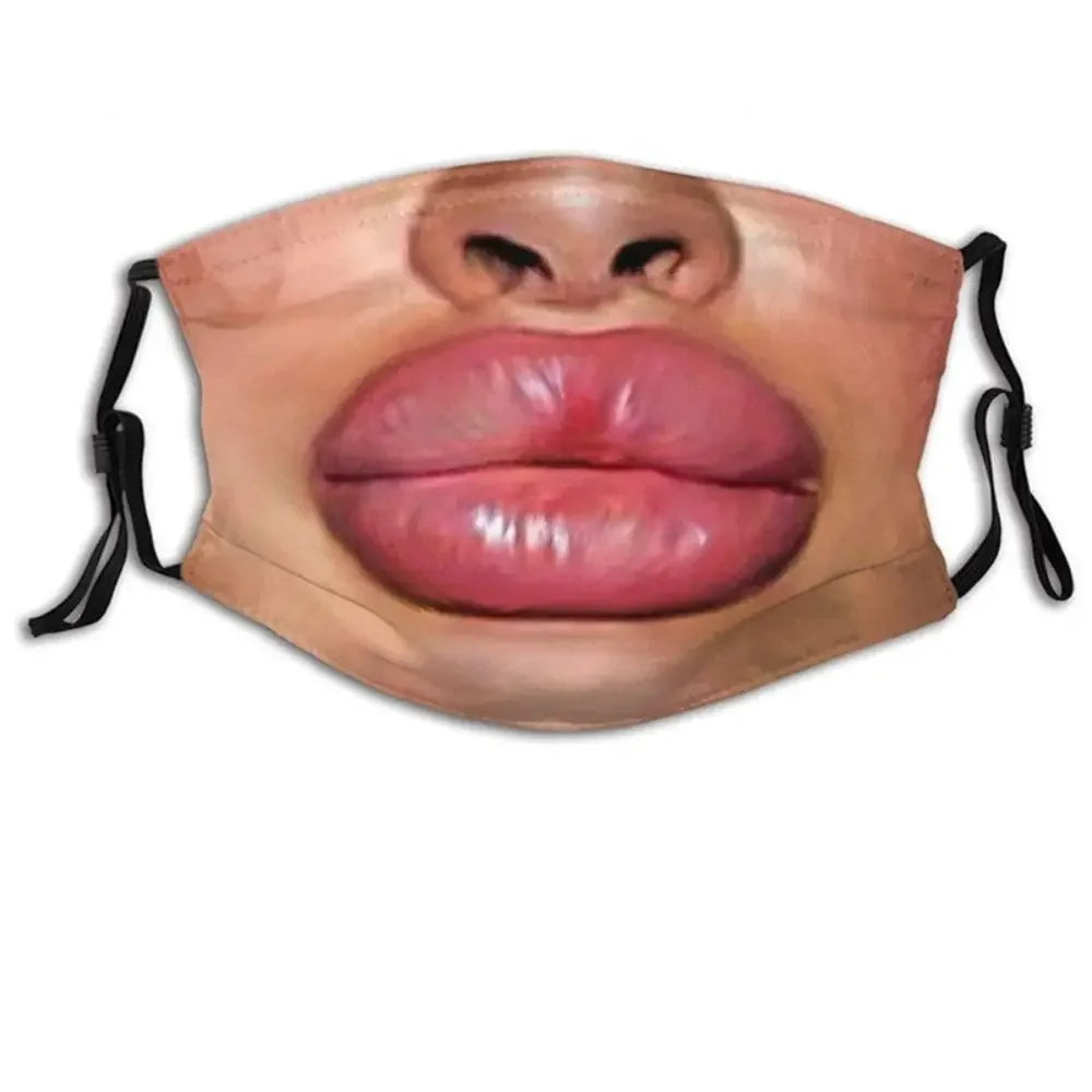 Facial Expression 3D Three-dimensional Mask Personality Printed Funny Printed Mask Cotton Imitation Party Cosplay Mask Gifts