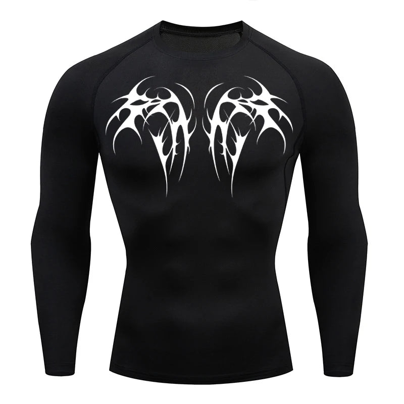 Y2K Men's Turtleneck Compression Shirt Quick Gym Fitness Dry Rash Guard Hight Neck Muscle Athletic Bodybuilding Shirts  Cycling