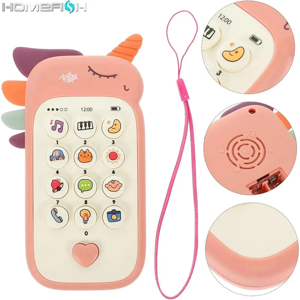Baby Telephone Music Toy Sound Machine Kids Infant Early Educational Mobile Phone Gift