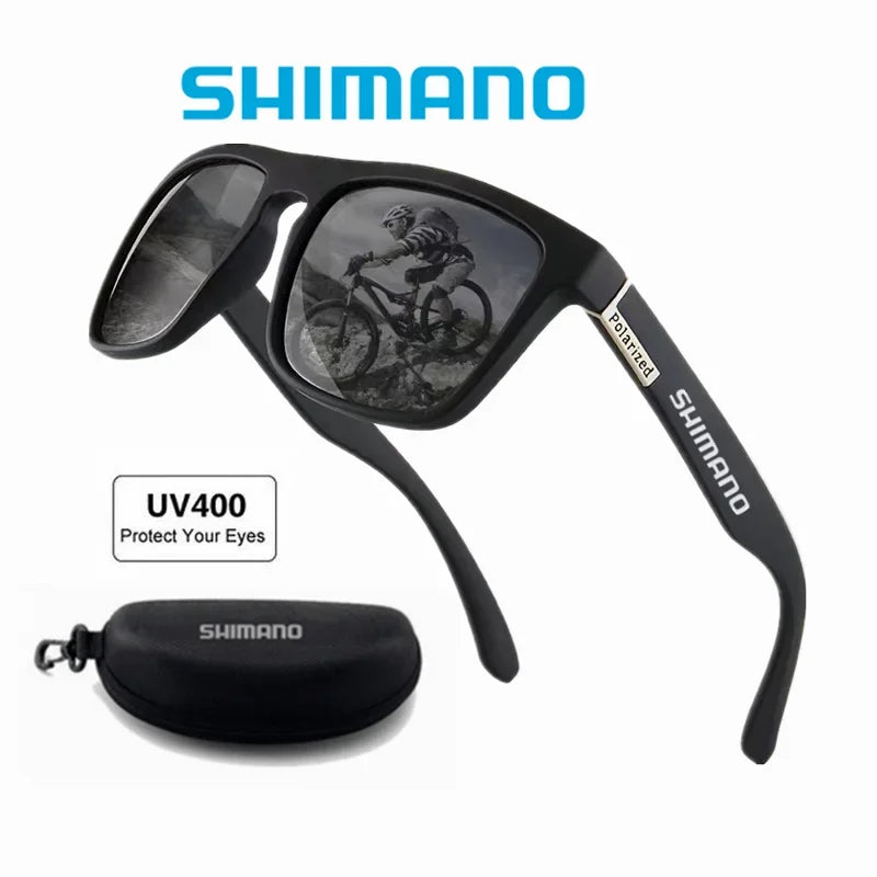 Shimano Polarized Sunglasses Men's Driving Shades Male Cycling Camping Hiking Fishing Classic Sun Glasses UV400 Eyewearing