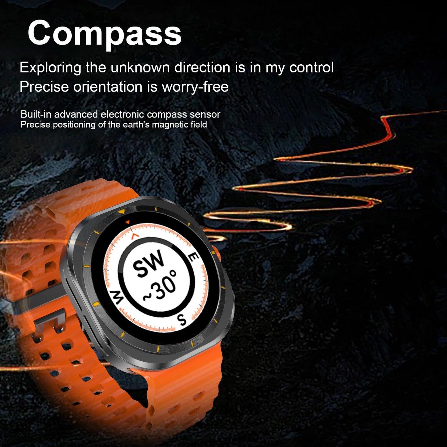 2025 New Watch 7 Ultra Smart Watch Men 32GB Memory 3D Video Display Sports SmartWatch GPS NFC Compass Blood oxygen Smartwatch