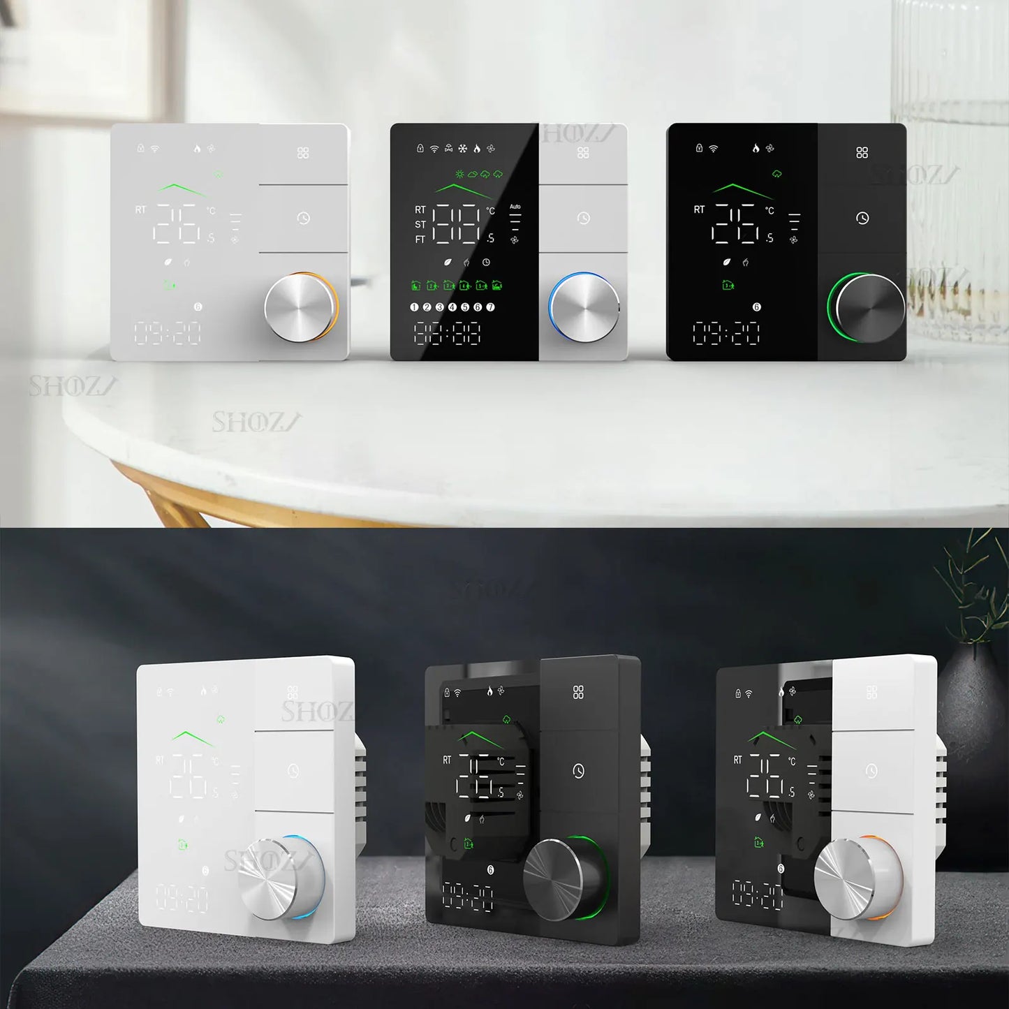 ZIGBEE&WIFI smart thermostat can be programmed for gas boilers/water valves/electric floors, floor heating infrared