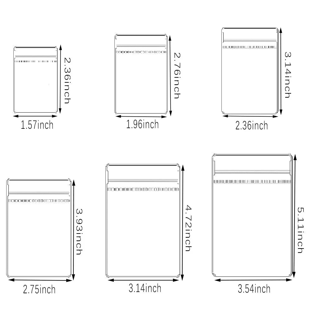 Jewelry Small Self-Sealing Plastic Zip Clear Bags PVC Clear Storage Bag for Storing Bracelets Rings Earrings Organizer (100PCS)