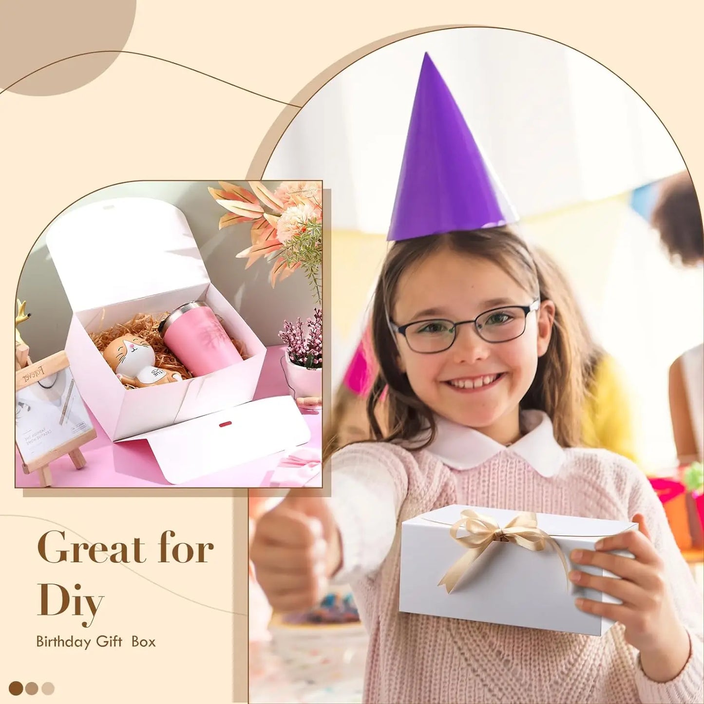 10pack ramadan Gift Boxes with ribbon Paper Eid Mubarak 2023 Xmas Party Home Decoration New Year 2024
