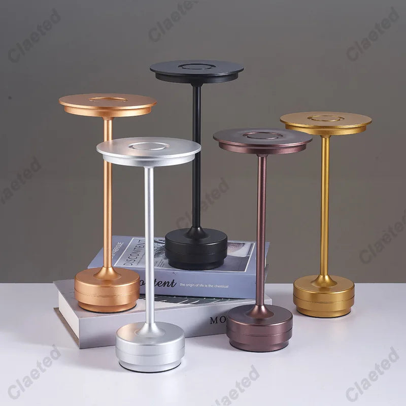 Rechargeable Table Lamp LED Touch Sensor Desktop Night Light Wireless Reading Lamp for Restaurant Hotel Bar Bedroom Decor Light
