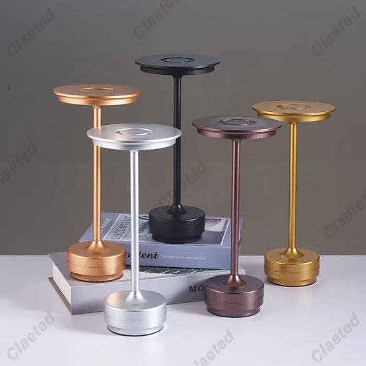 Rechargeable Table Lamp LED Touch Sensor Desktop Night Light Wireless Reading Lamp for Restaurant Hotel Bar Bedroom Decor Light