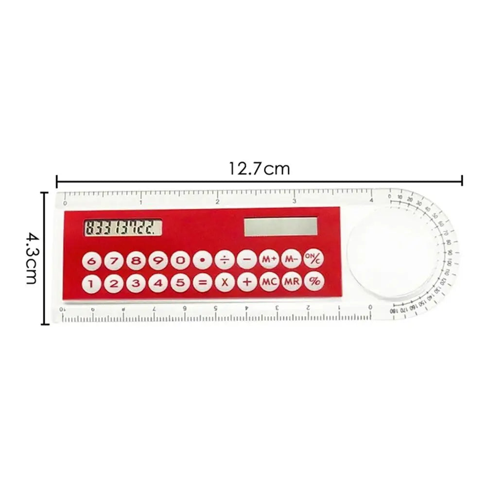 Mini Portable School Supplies Office Stationery Solar Energy Calculator Calculator Ruler Digital Caliper