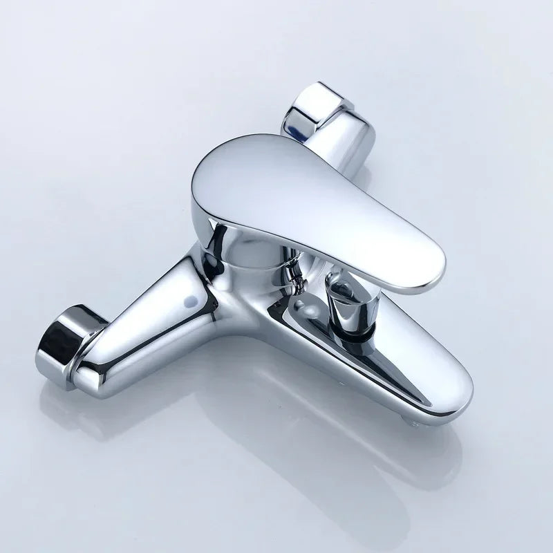 Wall Mounted Shower Faucet Mixing Valve Bathroom Hot Cold Water Mixer Tap Household Toilet Mixer Bathtub Faucet