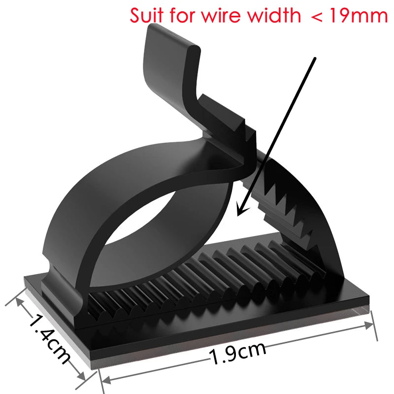 50/30/20pcs Self Adhesive Cable Clips Adjustable Table Cable Management Cord Holder for Car PC TV Home Charging Wire Winder