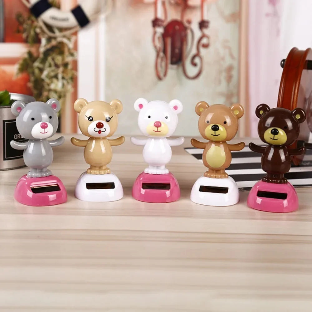 Hot Solar Energy Car Interior Ornaments Animal Doll Figurine Sway Model Automotive Dashboard Decorate Children's Gifts
