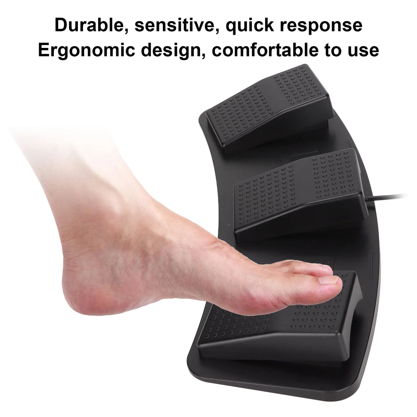 USB Triple Foot Pedal  ABS USB Triple Foot Switch Pedal Little Resistance for Zooming for Factory testing for