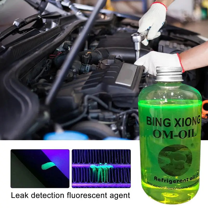 500m Eco-Friendly Zero-Leak SolutionCar Air Conditioner Leak Fluorescent Agent Eco-Friendly AC Refrigerant Oil Agent For car