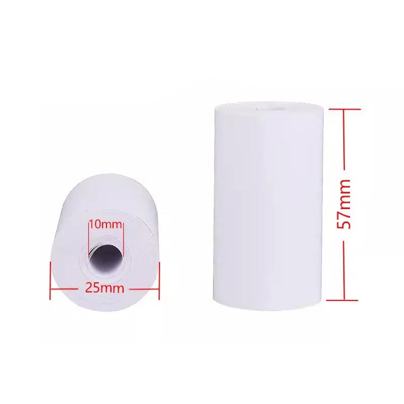 12Rolls 57x25 MM Thermal Paper White Children Camera Instant Print Kids Camera Printing Paper Replacement Accessories Parts