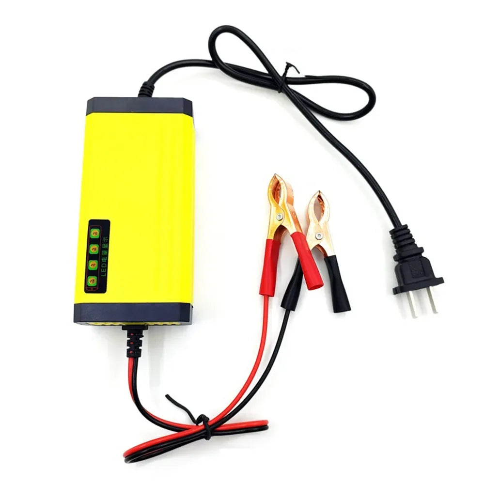 12V 2A LCD Display Smart Charger for 12V Motorcycle Car Battery Fully Automatic Charging Adapter Lead Acid Gel Charger 110V 220V