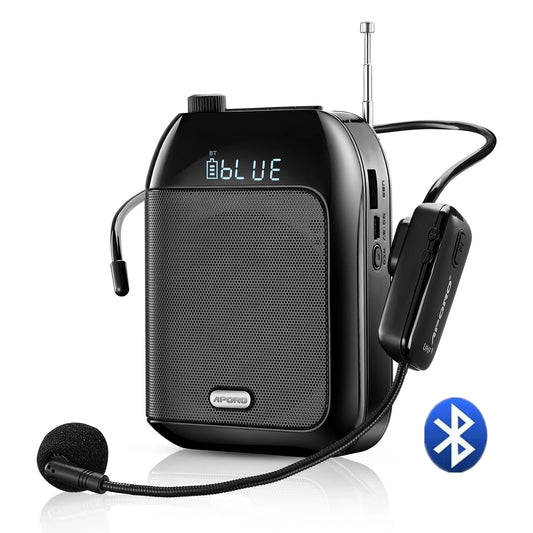 Bluetooth UHF Wireless Voice Amplifier Portable For Teaching Lecture Tour Guide Promotion U-Disk Megaphone Microphone Speaker