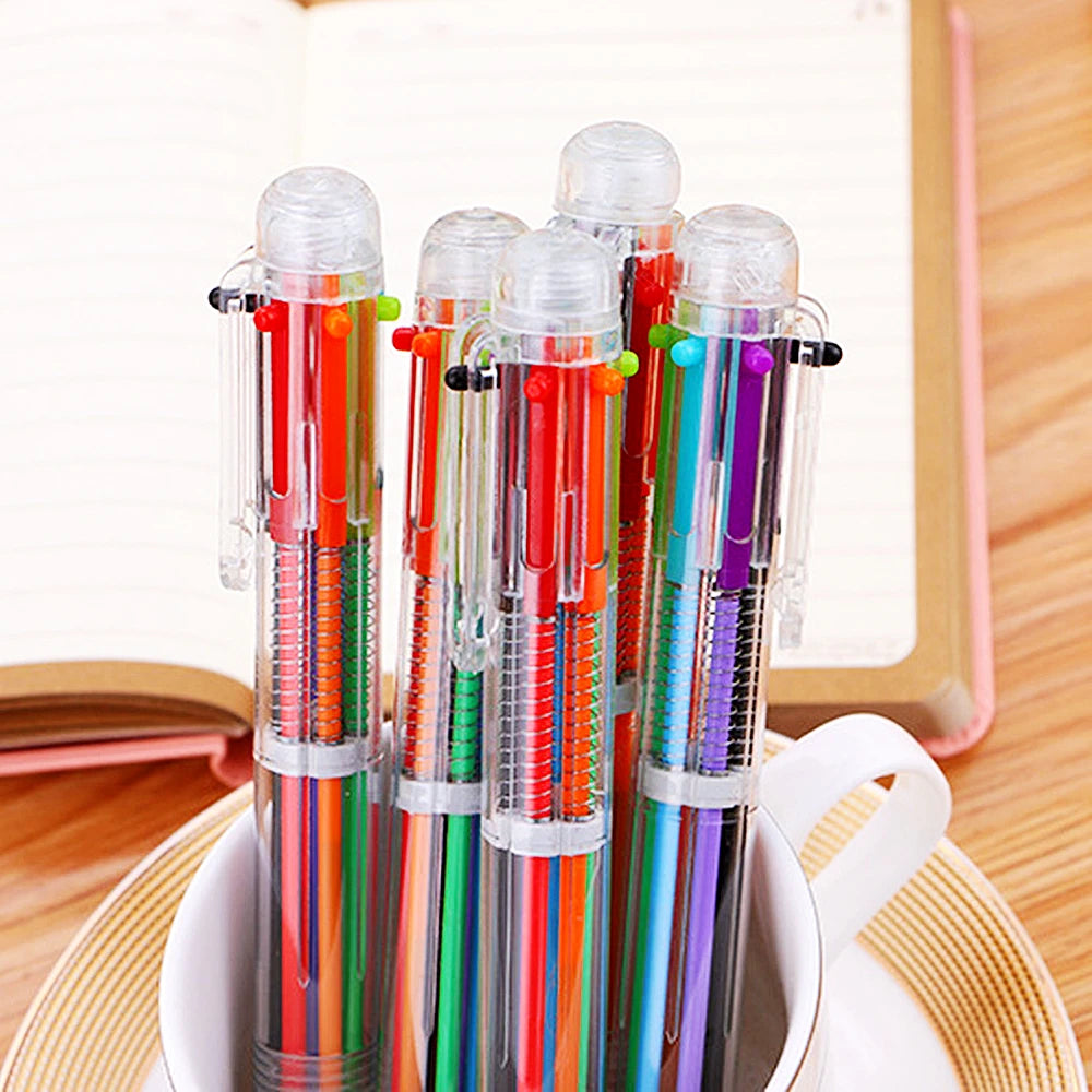 5/10 Pcs Cute Transparent 6 Colors Kids Party Gift Prize Ballpoint Pen Office Stationery Gift Back to School Kindergarten Prize
