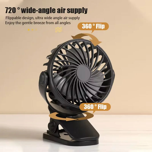 Rotating outdoor camping student dormitory air kitchen high quality fan rechargeable portable electric fan cooler with USB