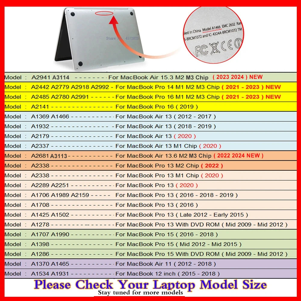 2023 New Laptop Case For Macbook Pro 14 Case For Macbook Air M2 13.6 15 Case Mac Book M1 M2 M3 Chip Pro 16 13 Cover Accessories