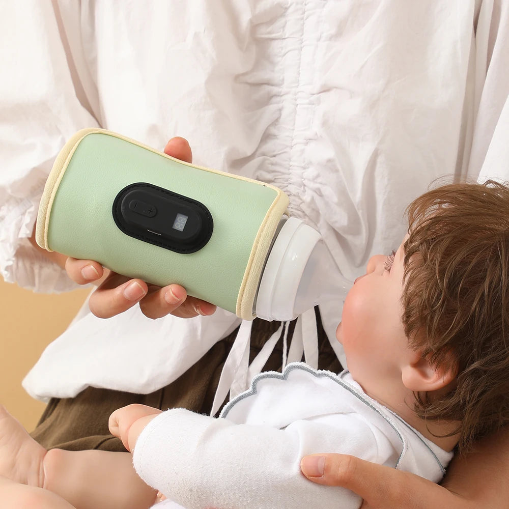 Baby Milk Warmer Bag Case Baby Nursing Bottle Heater Sleeve Stroller Cart Outdoor Travel Accessories USB Plug