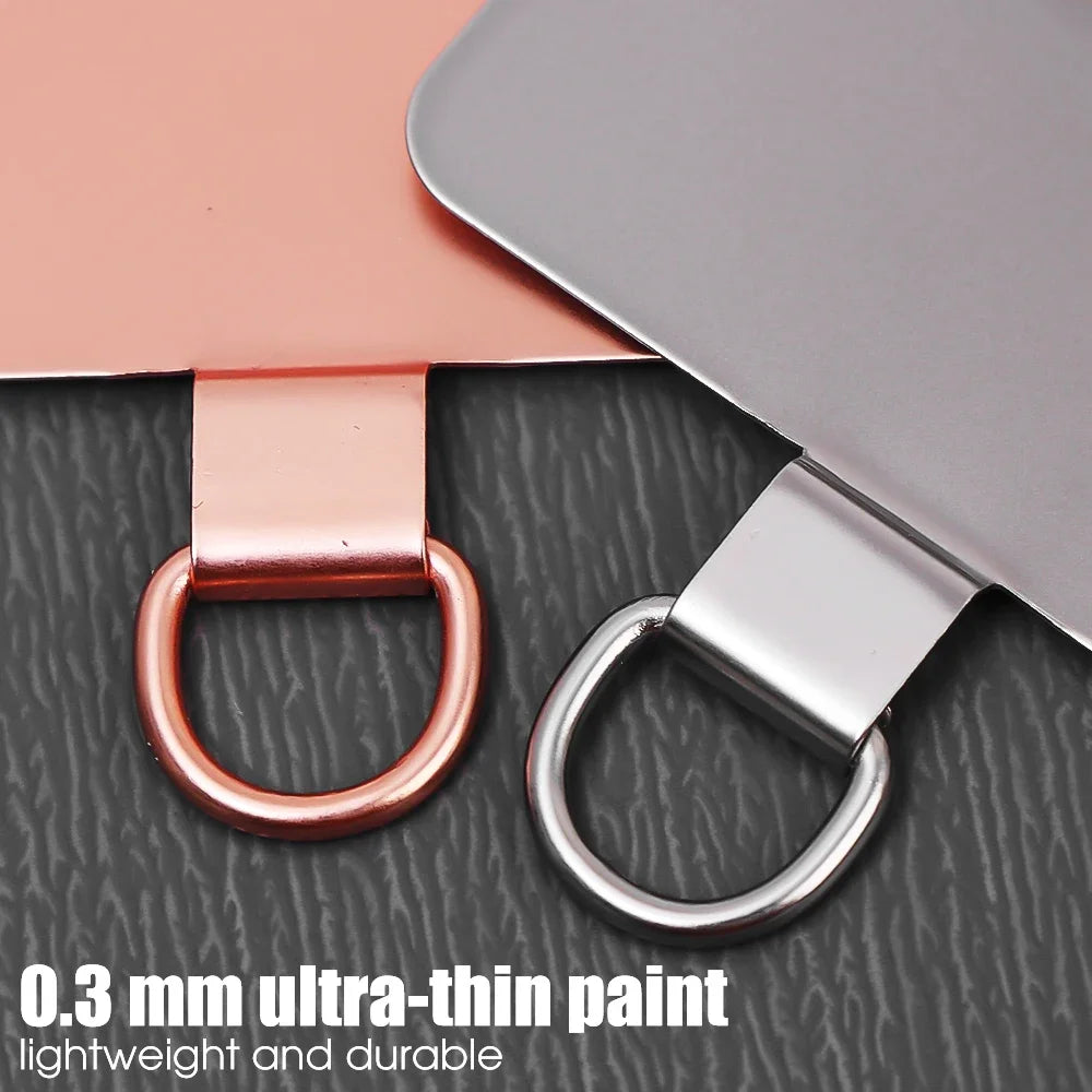 1-4Pcs Ultra-thin Stainless Steel Universal Metal Phone Tether Tab Replacement CellPhone Lanyard Straps Cards Hanging Cord Tab