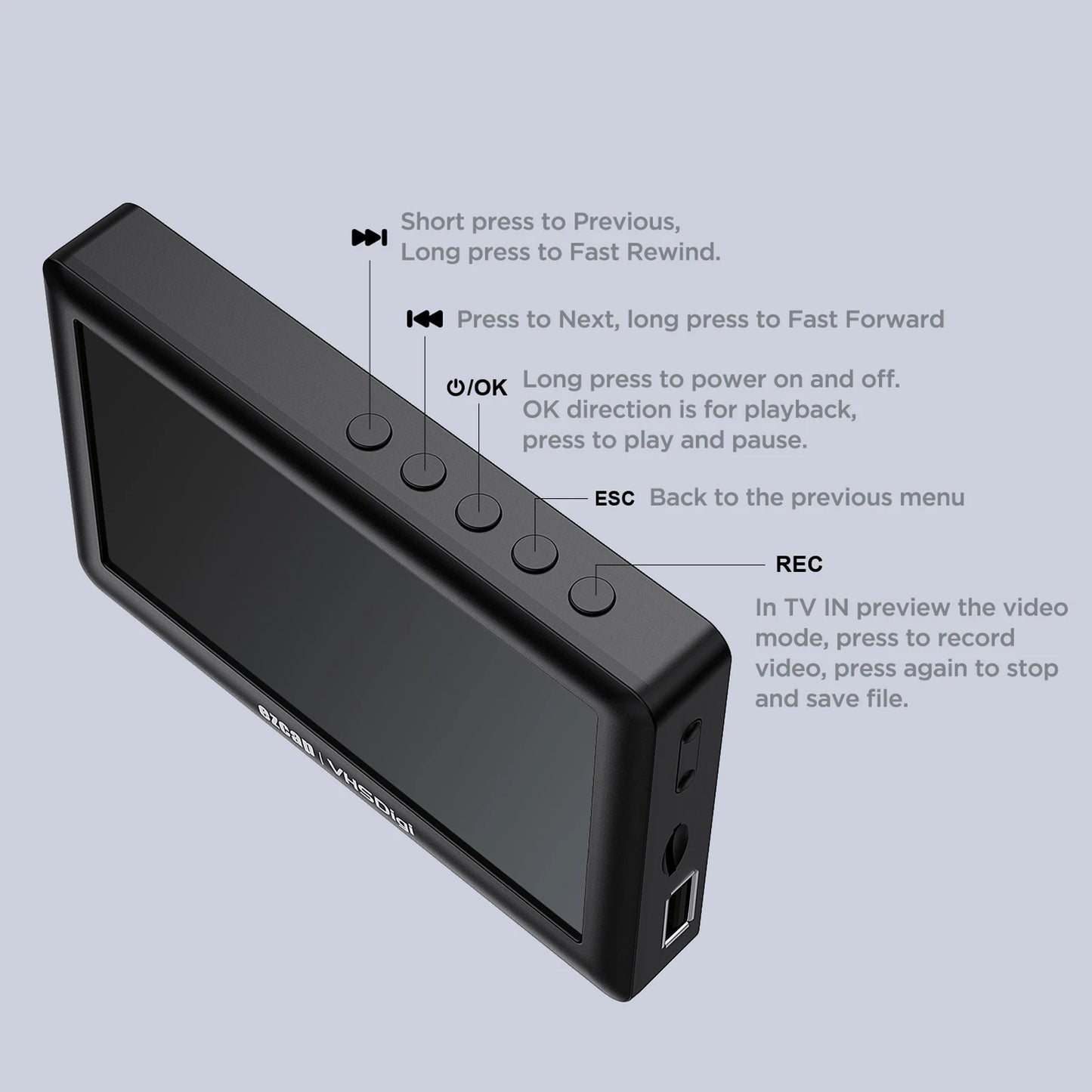Ezcap180 AV Recorder Video Audio Capture Box Analog to Digital Converter Record Video VHS VCR's Camcorder DVD Players to U Disk