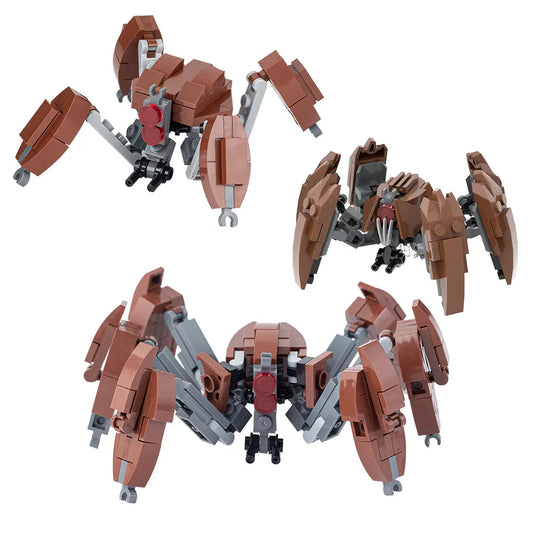 MOOXI Space War Movie Crab Robot Droid Mecha Block Building Bricks Model Assemble Parts Educational Kid Toy For Children Gifts